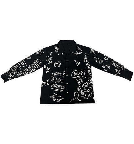 BBNO$ All Over Print Button Up