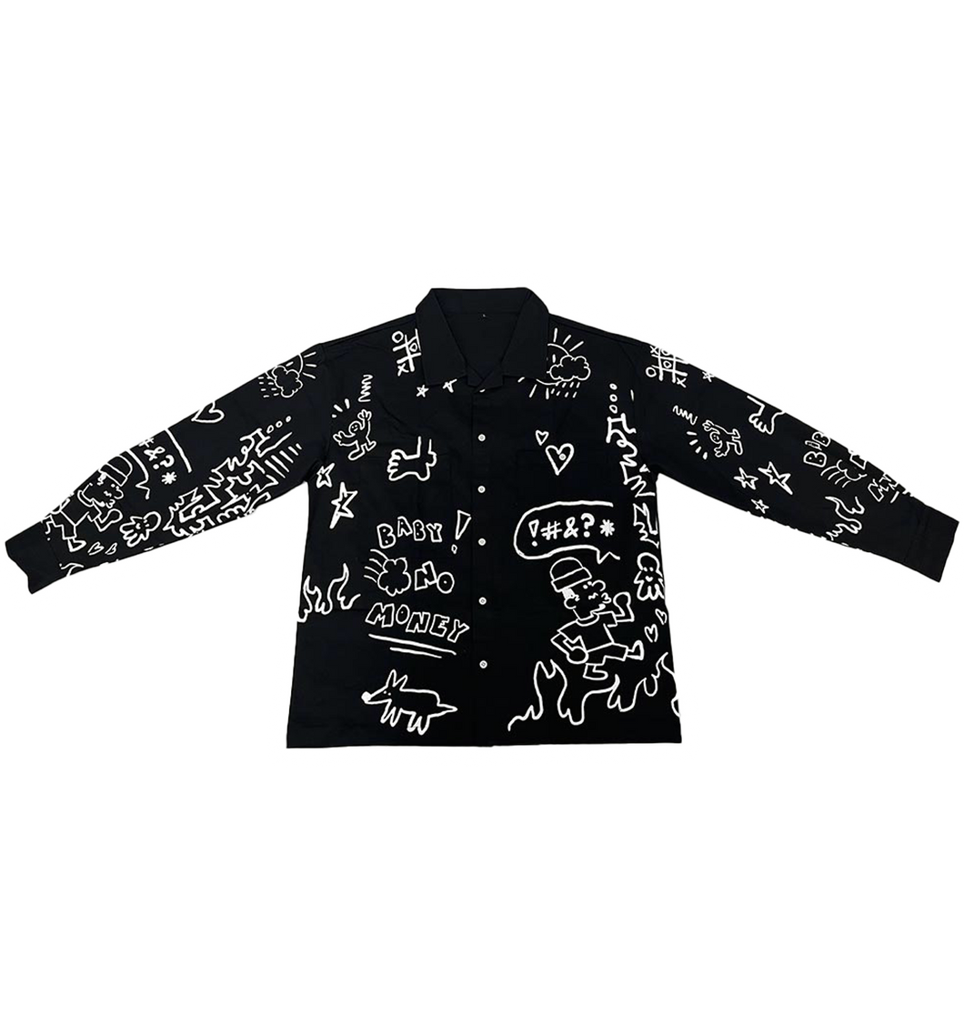 BBNO$ All Over Print Button Up