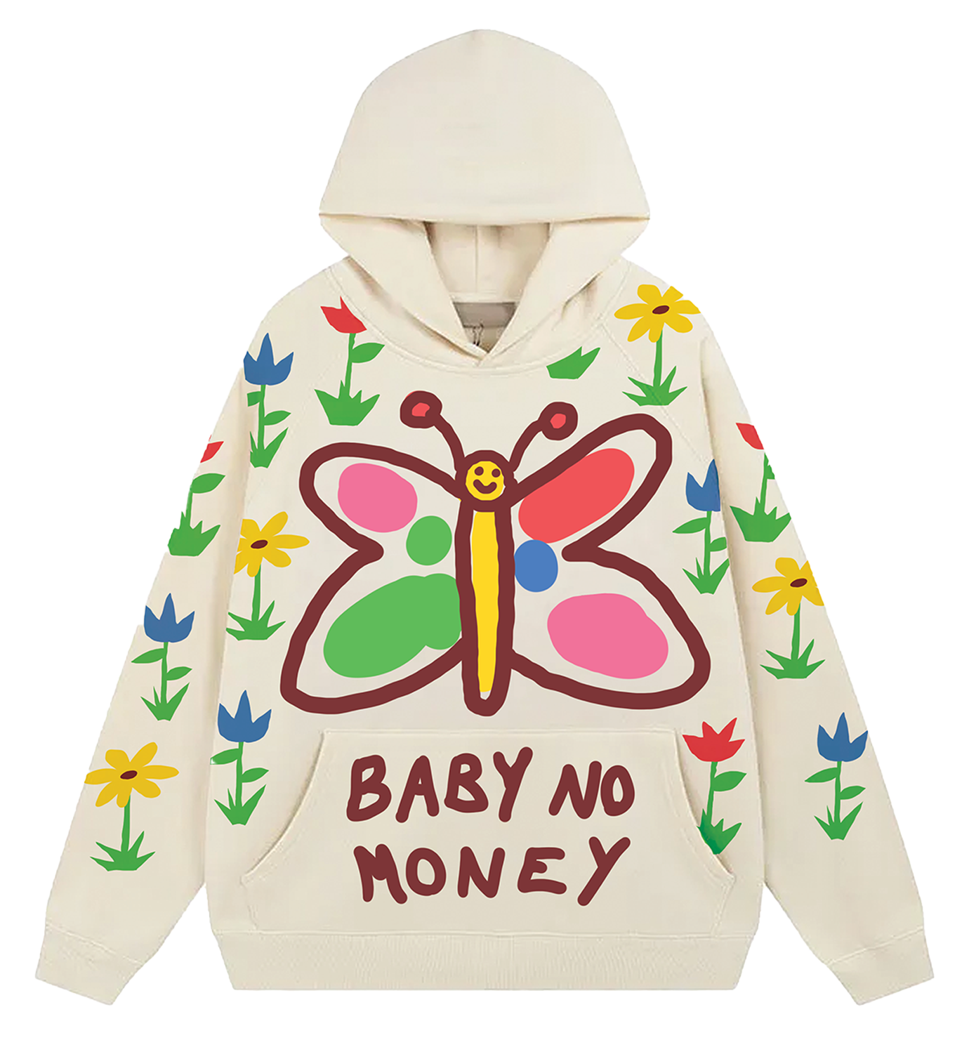 Sweat à Capuche Bebe Motif Floral - Taille S - Noir - Neuf Avec étiquettes