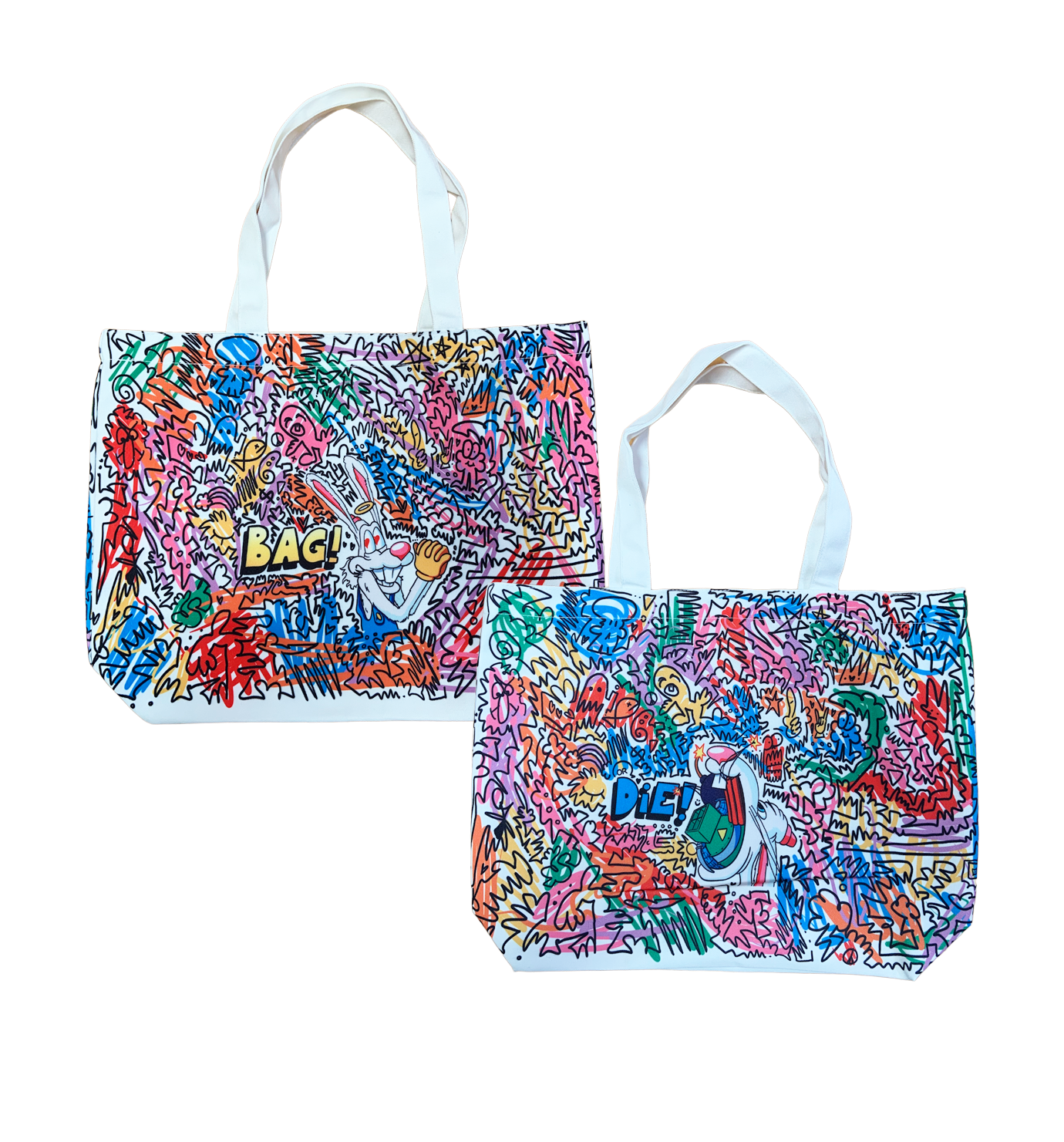 トートバッグ Graffiti Logo Print Tote Bag Bag Or Die Graffiti Tote Bag – bbnomerch